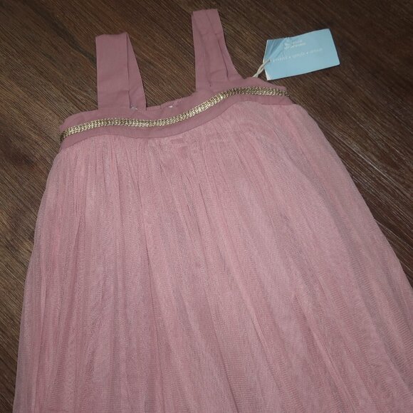 NWT Girls Well Dressed Wolf Mauve Pink Josephine Josie Long Tulle Maxi Dress 6 - Picture 3 of 5